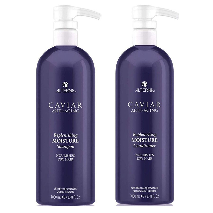 Caviar Replenishing Moisture | Zestaw nawilżający: szampon 1000ml + odżywka 1000ml 