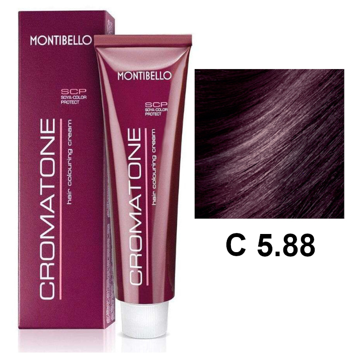 Cromatone C | Trwała farba do włosów - kolor C 5.88 intensywny purpurowy jasny brąz 60ml