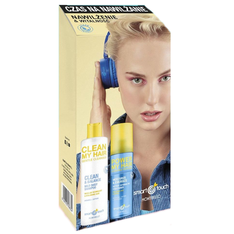 Smart Touch | Zestaw nawilżający do włosów: szampon oczyszczający 300ml + odżywka dwufazowa 200ml