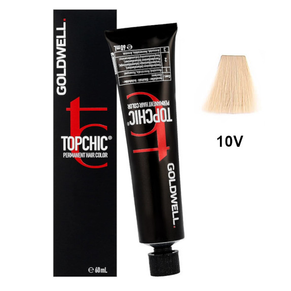 Topchic 10V | Trwała farba do włosów - kolor: fioletowy ekstra jasny blond 60ml