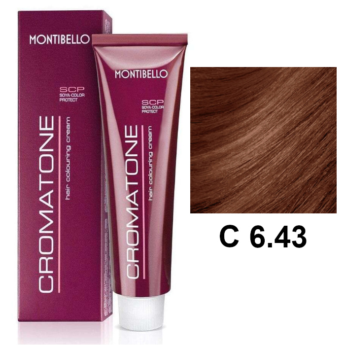 Cromatone C | Trwała farba do włosów - kolor C 6.43 złoty miedziany ciemny blond 60ml