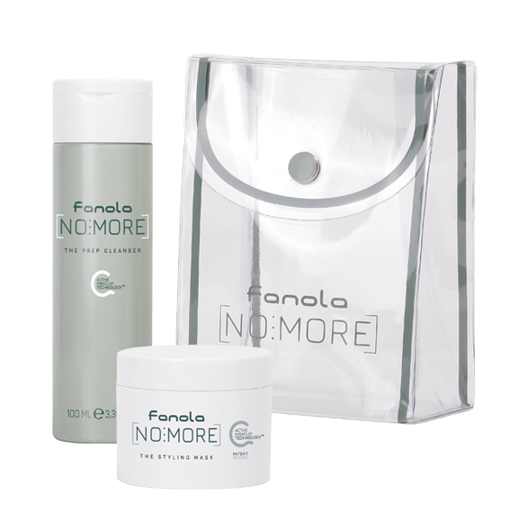 No More | Minizestaw pielęgnująco-stylizujący: szampon 100ml + maska ułatwiająca stylizację 50ml