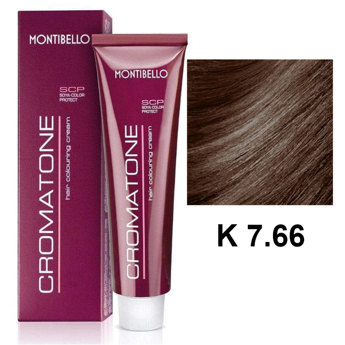 Cromatone K | Trwała farba do włosów - kolor K 7.66 intensywny kasztanowy blond 60ml