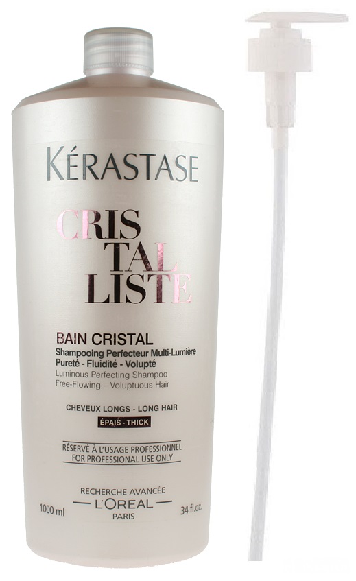 Cristalliste Cristal Bain | Kąpiel nadająca blask włosom grubym oraz niezdyscyplinowanym - 1000ml + POMPKA W PREZENCIE!