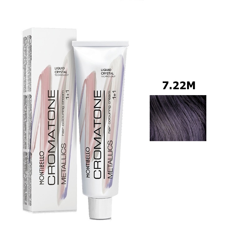 Cromatone Metallics | Trwała farba do włosów - kolor 7.22 głęboki opalizujący fiolet 60ml