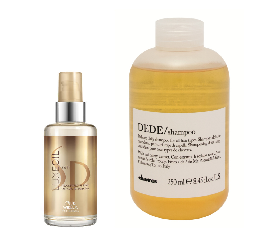 SP Luxe Oil and Dede | Zestaw: elixir pielęgnujący 100ml + delikatny szampon 250ml