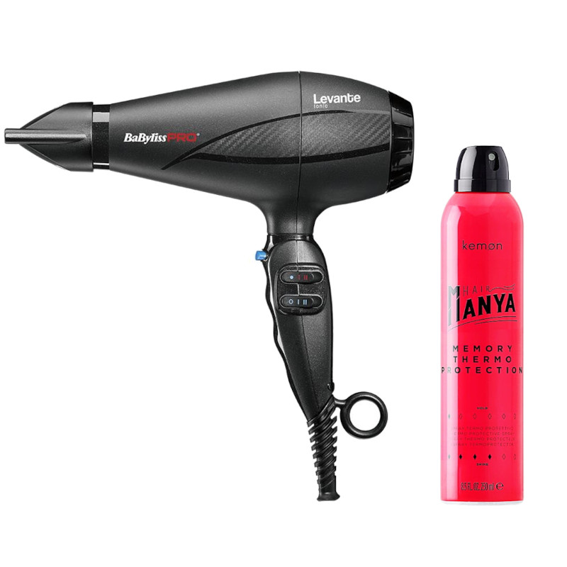 Levante HQ 2100W and Hair Manya Memory Thermo Protection | Zestaw do włosów: suszarka z jonizacją + termoochronny spray do włosów 250ml