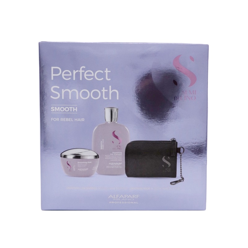 Perfect Smooth | Zestaw wygładzający: szampon 250ml + maska 200ml + portfelik