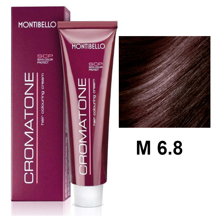 Cromatone M | Trwała farba do włosów - kolor M 6.8 purpurowy ciemny blond 60ml