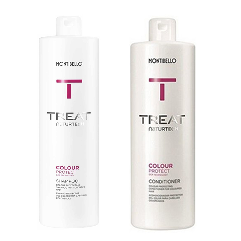 Treat Naturtech Colour Protect | Zestaw do włosów farbowanych: szampon 1000ml + odżywka 750ml