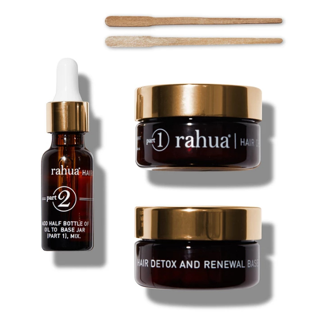 Detox and Renewal Treatment Kit | Zestaw oczyszczający i odżywiający włosy: baza detoksykująca i odnawiająca 2x45ml + detoksykujący i odnawiający olejek 15ml + 2 patyczki