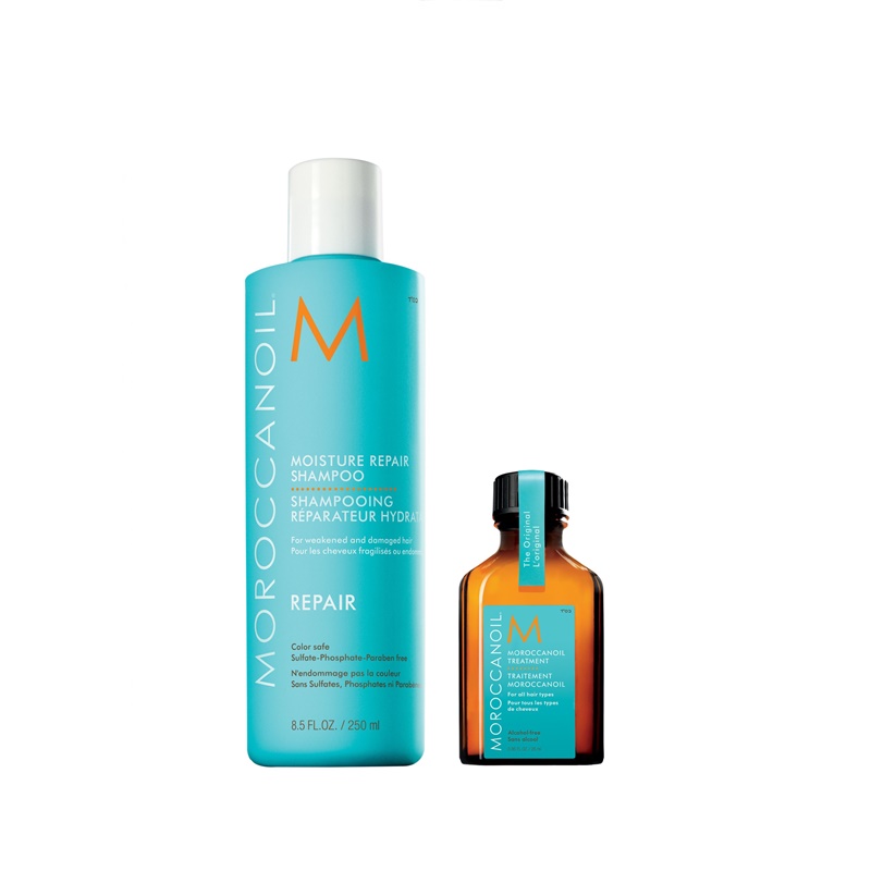 Moisture Repair and Oil Treatment | Zestaw nawilżająco-regenerujący: szampon 250ml + olejek arganowy do każdego rodzaju włosów 25ml