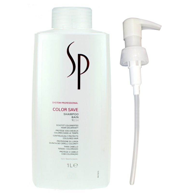 SP Color Save | Zestaw: szampon do włosów farbowanych 1000ml + pompka
