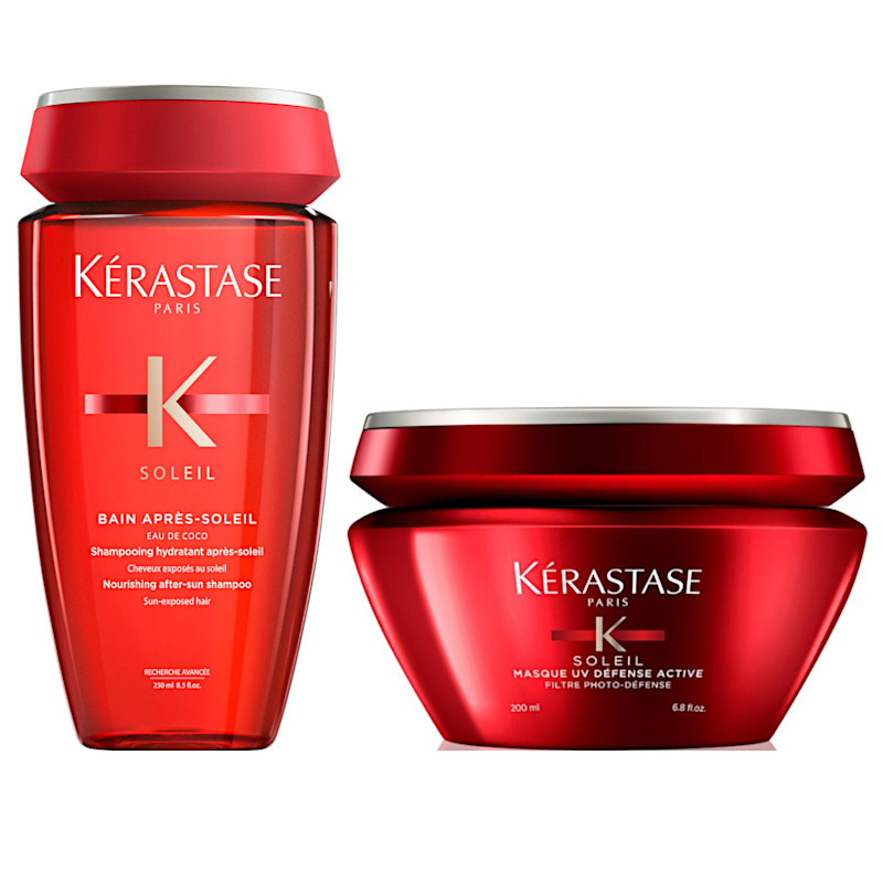 Soleil | Zestaw do włosów poddanych działaniu słońca: kąpiel 250ml + maska 200ml