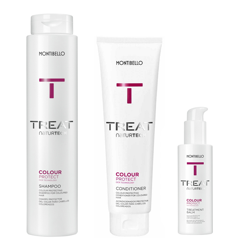 Treat Naturtech Colour Protect | Zestaw do włosów farbowanych: szampon 300ml + odżywka 150ml + balsam 150ml