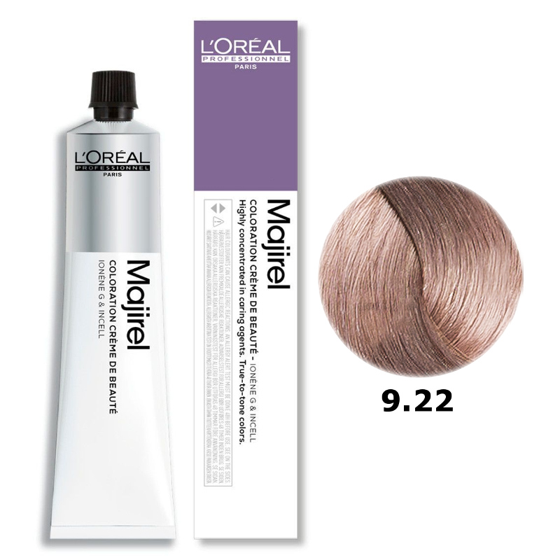 Majirel | Trwała farba do włosów - kolor 9.22 bardzo jasny blond opalizujący głęboki 50ml