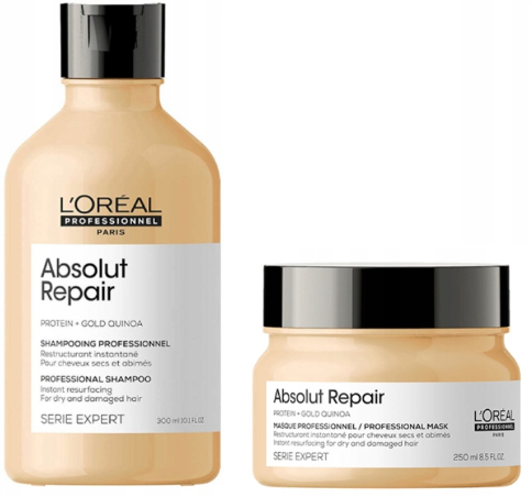 Absolut Repair | Zestaw regenerujący do włosów: szampon 300ml + maska 250ml