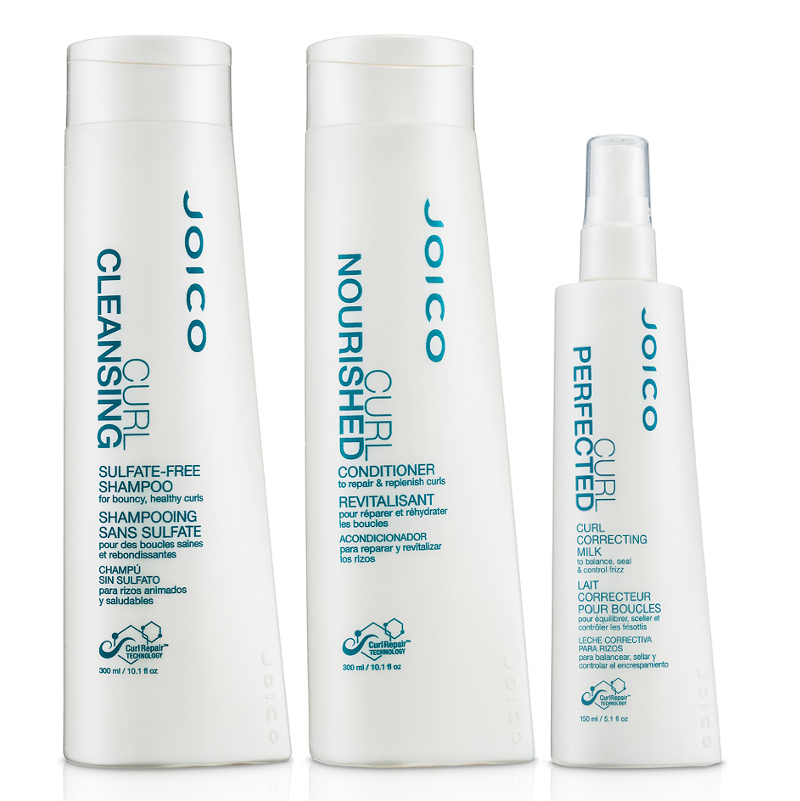 Curl | Zestaw do włosów kręconych: szampon 300ml + odżywka 300ml + mleczko w mgiełce 150ml