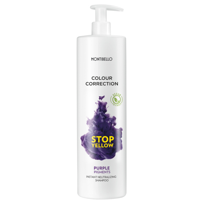 Colour Correction Stop Yellow | Wegański szampon z pigmentami eliminujący żółte odcienie na włosach blond 1000ml