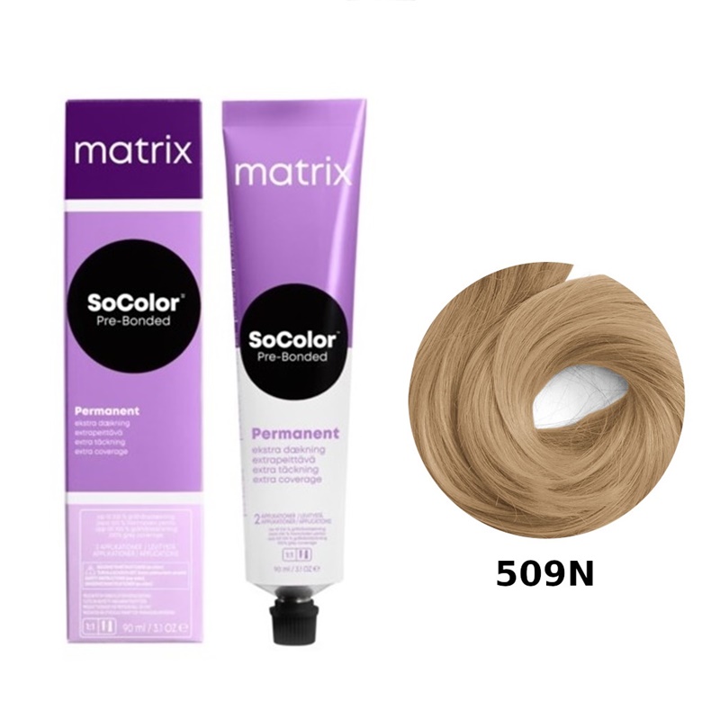 Socolor Pre-Bonded Extra Coverage | Trwała farba do włosów 509N 90ml