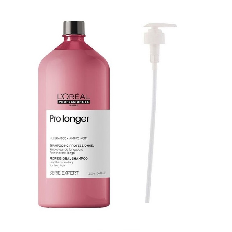 Pro Longer | Zestaw do włosów: szampon pogrubiający do włosów długich 1500ml + pompka 1500ml