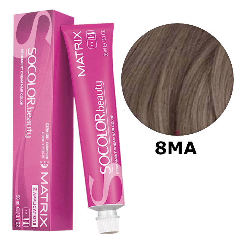 Socolor.Beauty | Trwała farba do włosów 8MA 90ml