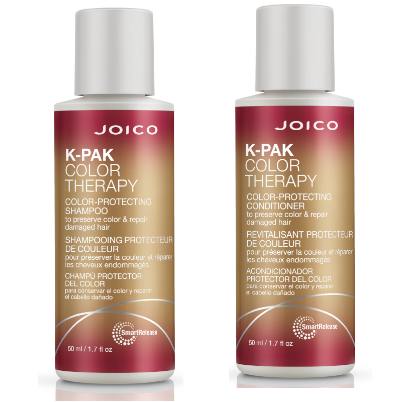 K-Pak Color Therapy | Minizestaw do włosów farbowanych: szampon 50ml + odżywka 50ml