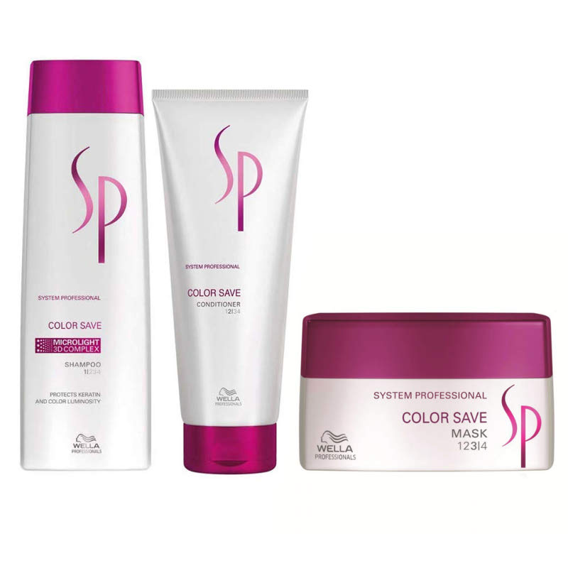 SP Color Save | Zestaw do włosów farbowanych: szampon 250ml + odżywka 200ml + maska 200ml