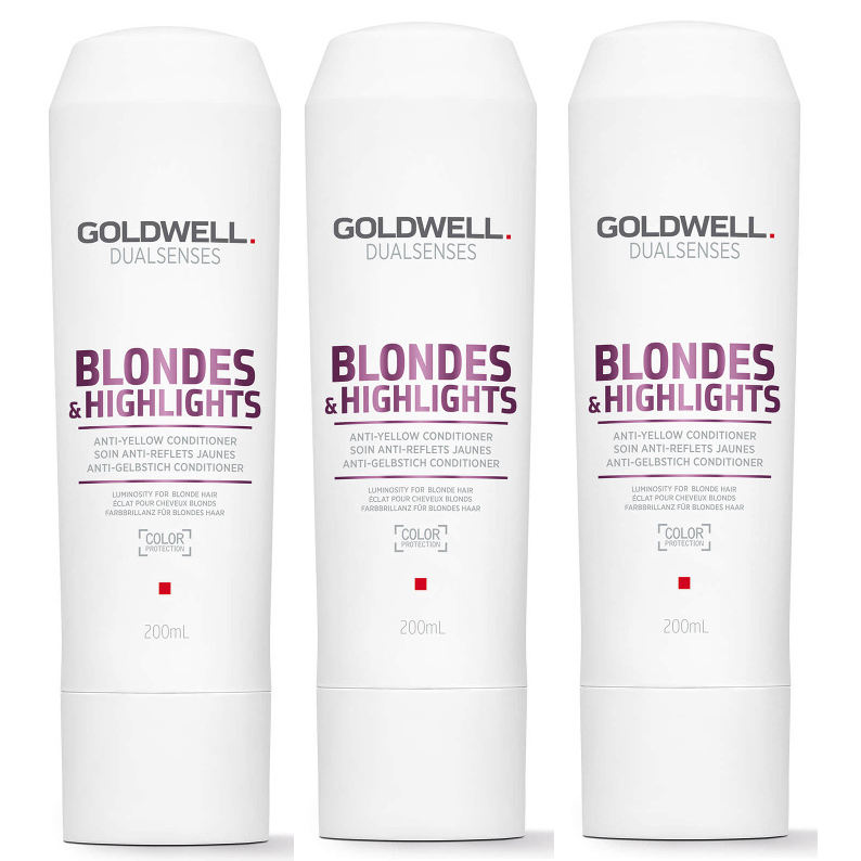 DualSenses Blondes and Highlights | Zestaw: odżywka do włosów blond 3x200ml