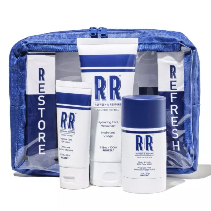 RR Skin Care Gift Set | Zestaw do pielęgnacji twarzy dla mężczyzn: sztyft do mycia twarzy 50g + krem do twarzy 100ml + krem pod oczy 30ml