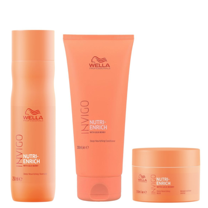 Invigo Nutri-Enrich | Zestaw do włosów suchych: szampon 250ml + odżywka 250ml + maska 150ml