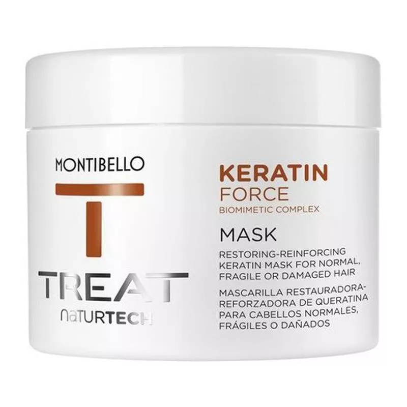 Treat Naturtech Keratin Force | Maska wzmacniająca do włosów zniszczonych 500ml