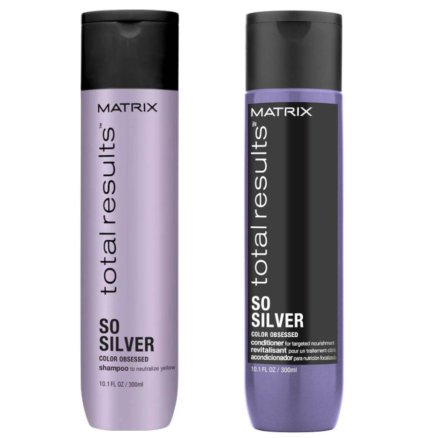 Total Results Color Obsessed SoSilver | Zestaw pielęgnujący włosy rozjaśniane i blond: szampon 300ml + odżywka 300ml