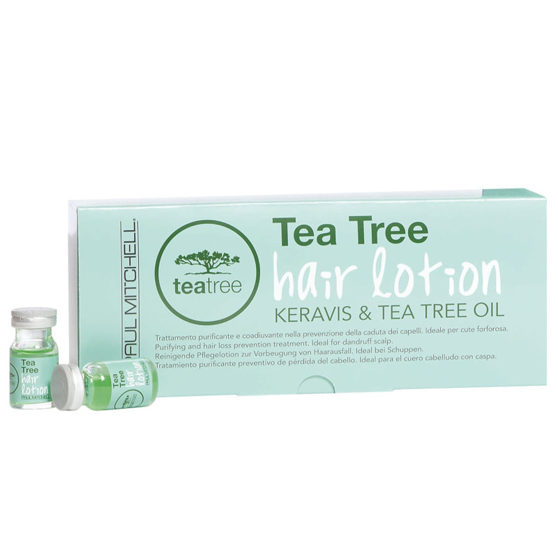 Tea Tree Keravis and Tea Tree Oil | Zestaw: kuracja oczyszczająca skórę głowy i zapobiegająca łamaniu włosów (do włosów z łupieżem) 12x6ml