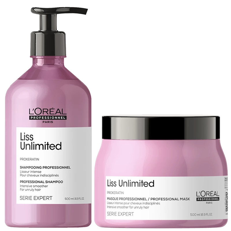 Liss Unlimited | Zestaw wygładzający do włosów: szampon 500ml + maska 500ml