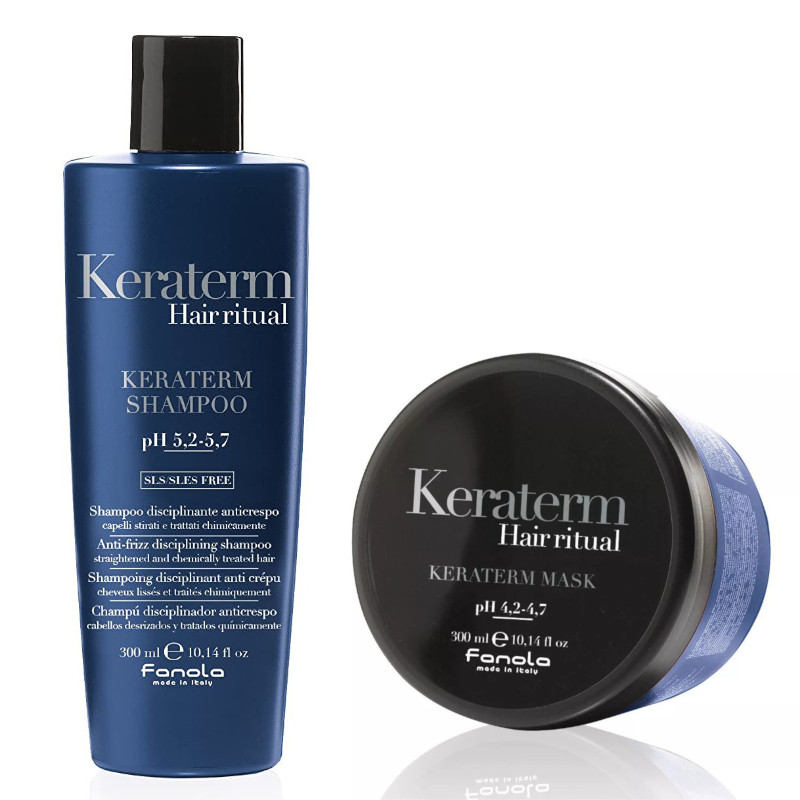 Keraterm | Zestaw po zabiegu keratynowego prostowania: szampon 300ml + maska 300ml