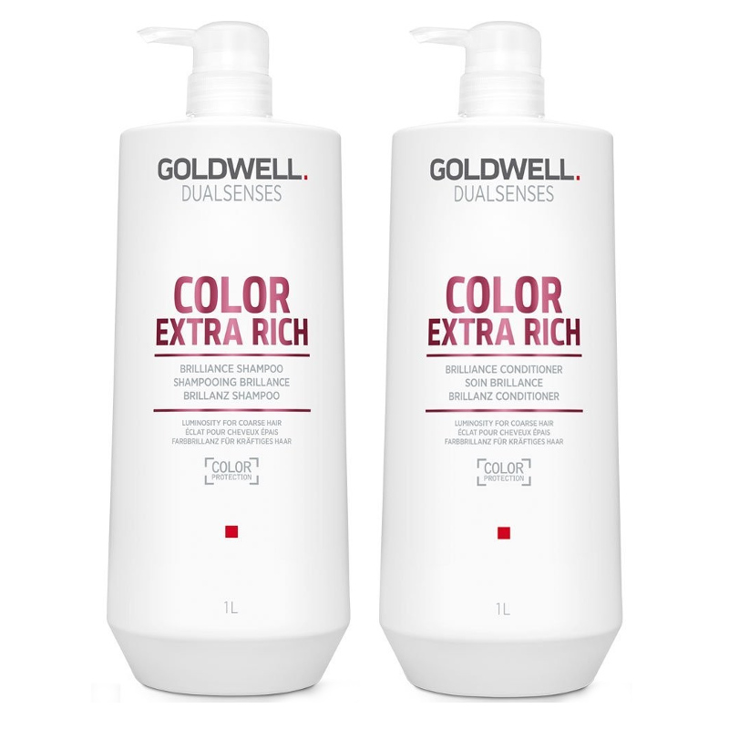 DualSenses Color Extra Rich | Zestaw do włosów farbowanych: szampon 1000ml + odżywka 1000ml