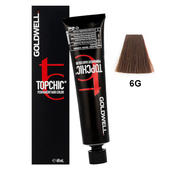 Topchic 6G | Trwała farba do włosów - kolor: ciemny złoty blond 60ml