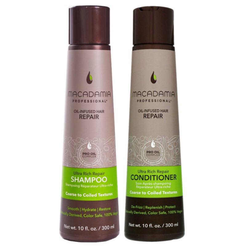 Ultra Rich Repair Vegan | Zestaw nawilżający do włosów grubych: szampon 300ml + odżywka 300ml