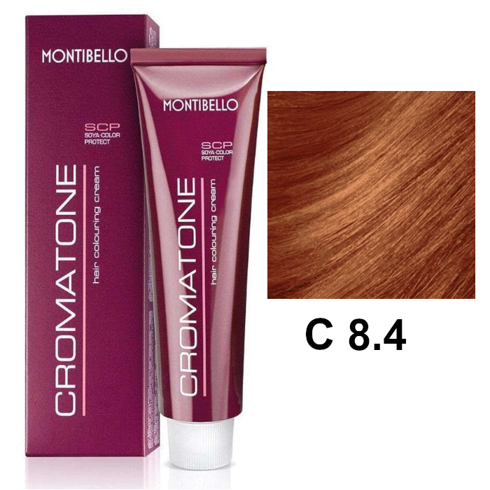 Cromatone C | Trwała farba do włosów - kolor C 8.4 miedziany jasny blond 60ml