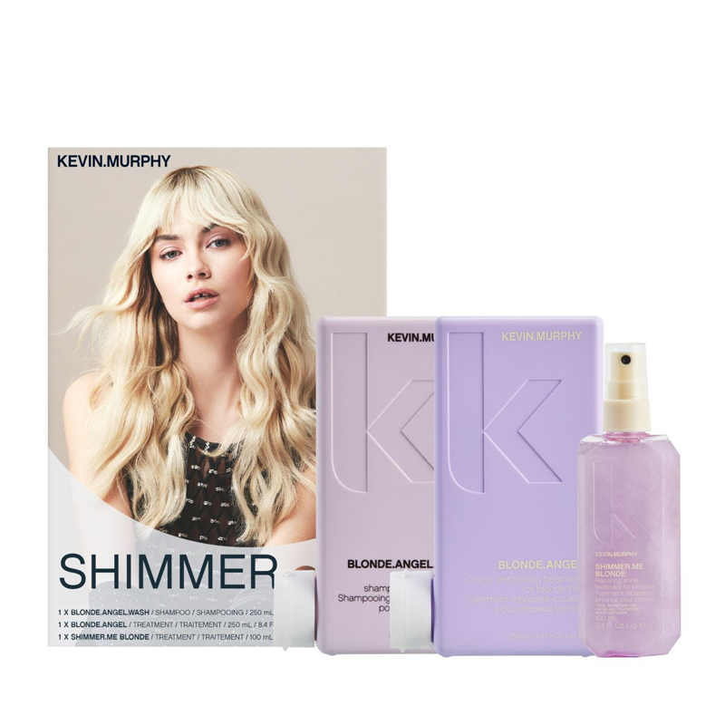 Shimmer | Zestaw do włosów blond: szampon 250ml + kuracja 250ml + mgiełka 100ml