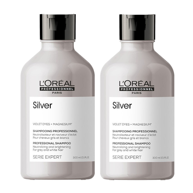 Silver | Zestaw: szampon do włosów siwych lub rozjaśnionych 2x300ml