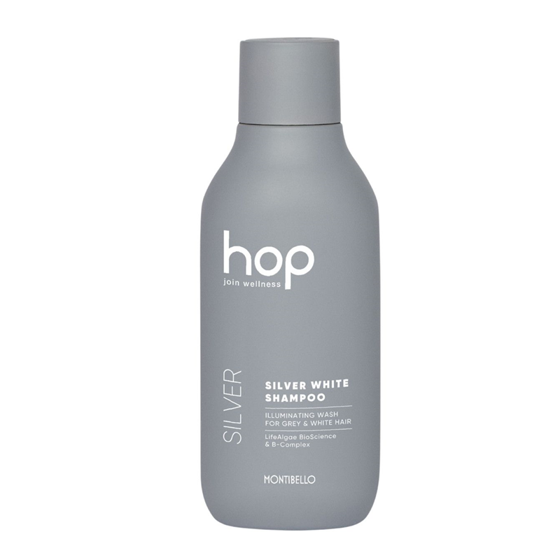 Montibello HOP Silver White | Rozświetlający szampon do włosów siwych lub platynowych 300ml