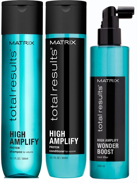 Total Results High Amplify | Zestaw nadający objętość: szampon 300ml + odżywka 300ml + płyn odbijający włosy u nasady 250ml