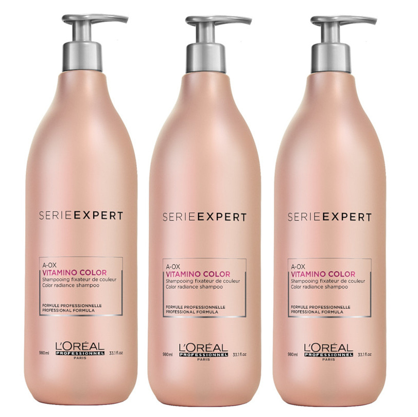 Vitamino Color A-OX | Zestaw: szampon do włosów farbowanych 3x980ml