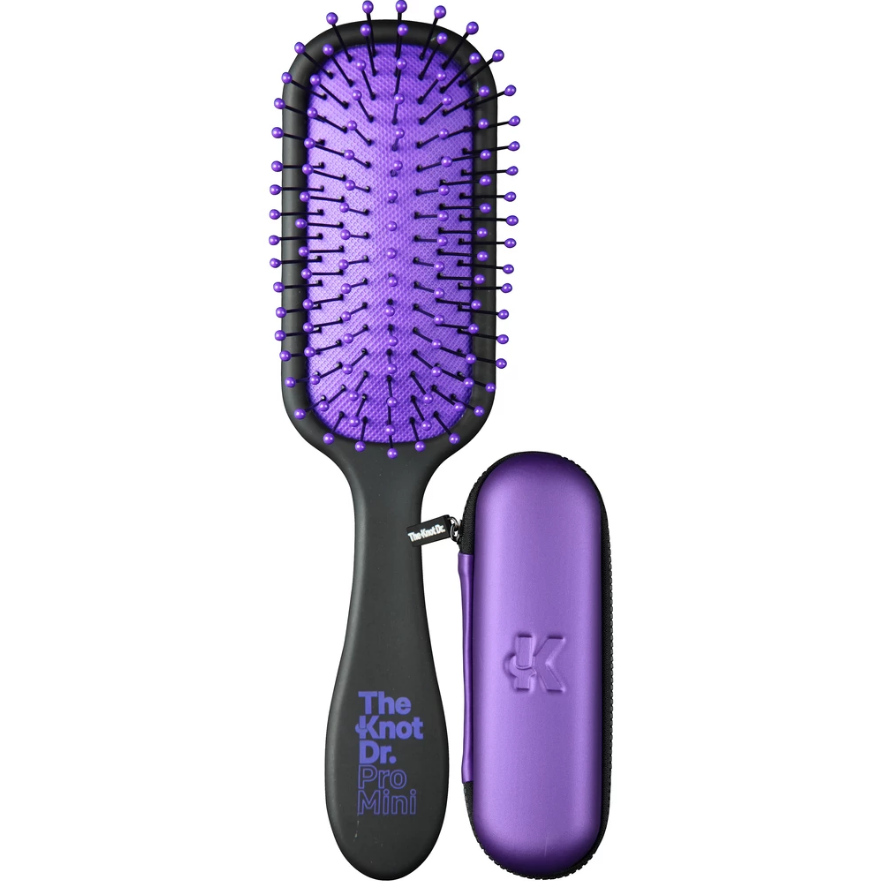 The Pro Mini Kit Periwinkle Purple | Kompaktowa szczotka do włosów + grzebień + etui