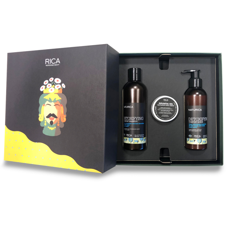 Naturica Detoxifying Gift Box | Detoksykujący zestaw prezentowy: szampon 250ml + peeling 200ml + krem do rąk 50ml