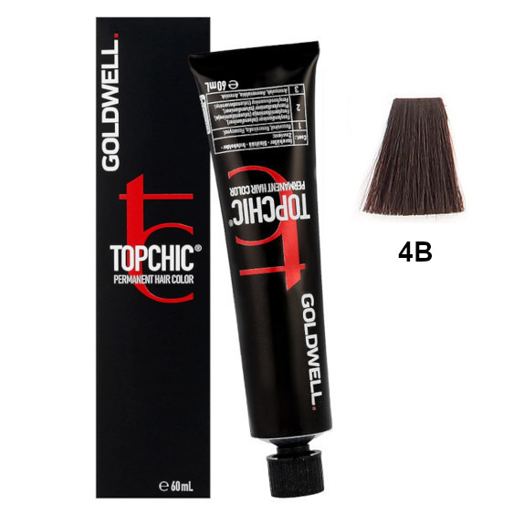 Topchic 4B | Trwała farba do włosów - kolor: beżowy średni brąz 60ml