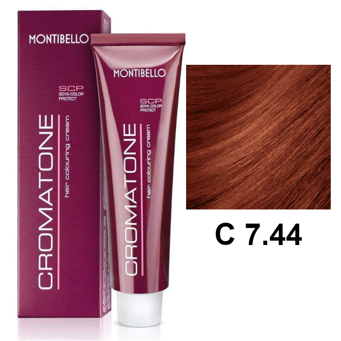 Cromatone C | Trwała farba do włosów - kolor C 7.44 intensywny miedziany blond 60ml