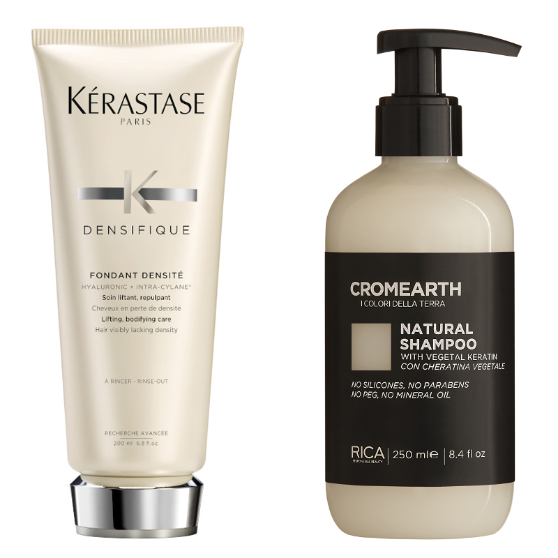 Densifique Densite Fondant  and Cromearth Natural  | Zestaw do włosów: odżywka zagęszczająca włosy 200ml + szampon odbudowująco-ochronny do każdego rodzaju włosów 250ml